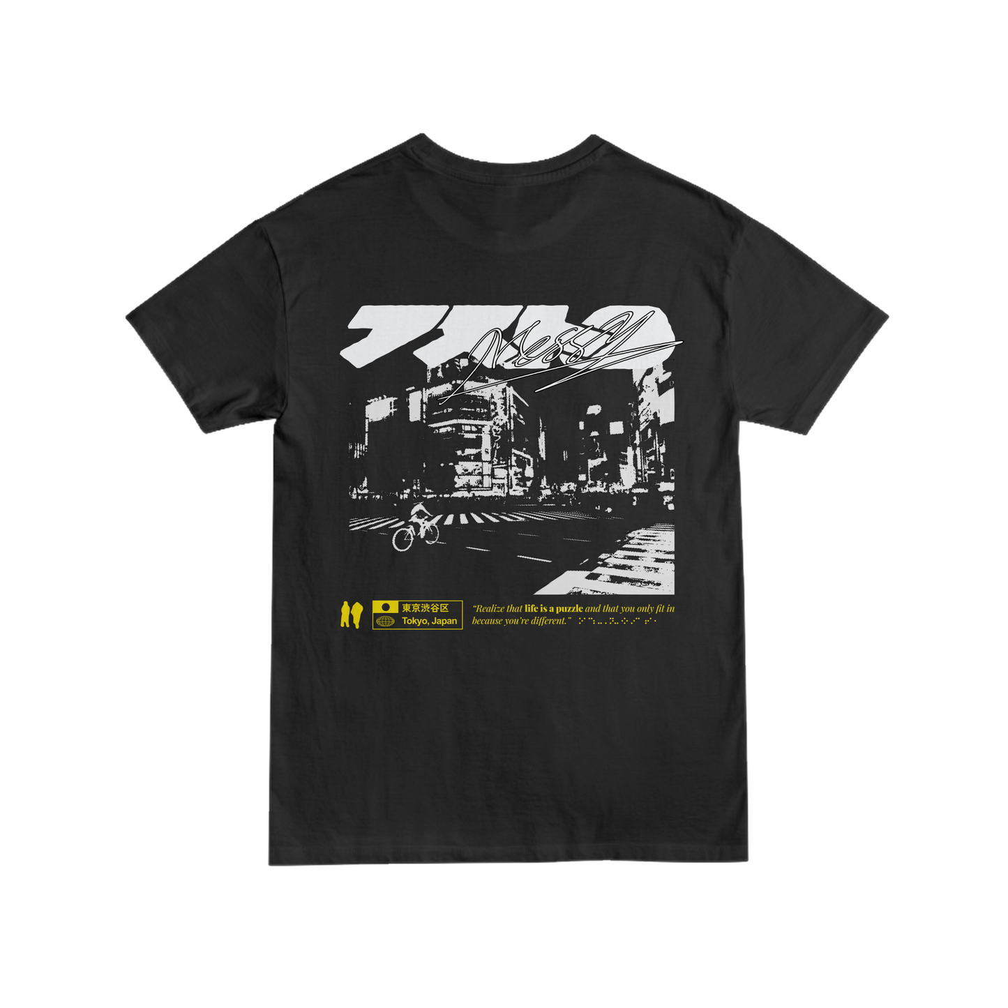 GRAY ROCKSTAR SHIBUYA TEE